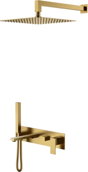 Душевой комплект Boheme Qubic 474-BR, С ВНУТРЕННЕЙ ЧАСТЬЮ, bronze