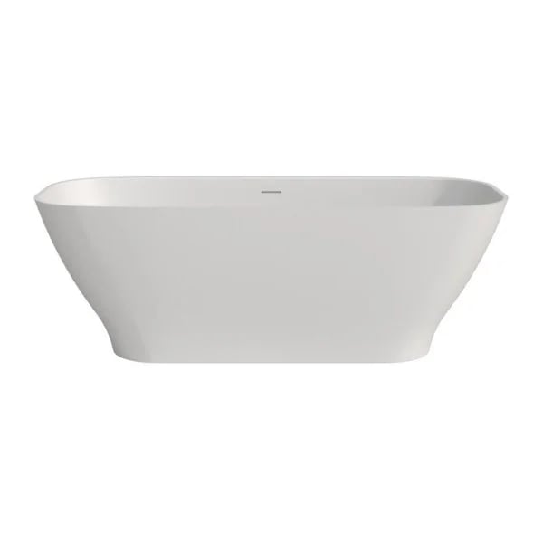 Ванна из искусственного камня WHITECROSS Clover 170x70 см, отдельностоящая, матовая белая, овальная,