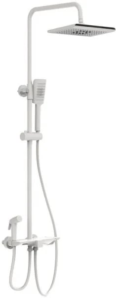 Душевая стойка Wonzon & Woghand WW-B3310-MW, с гигиеническим душем, матовая белая