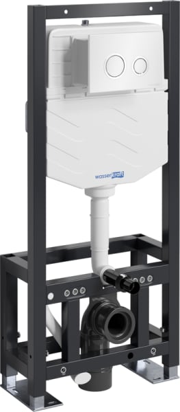 Система инсталляции для унитазов Wasserkraft Dill 61TLT.010.ME.WH01, с кнопкой смыва белой