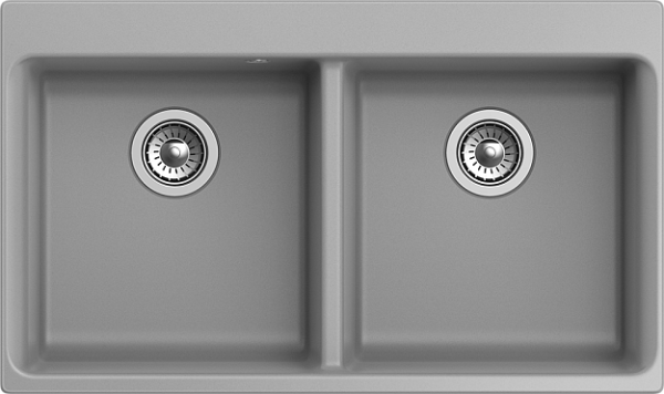 Мойка кухонная Rivelato Axel X-90-2D grigio metallizza