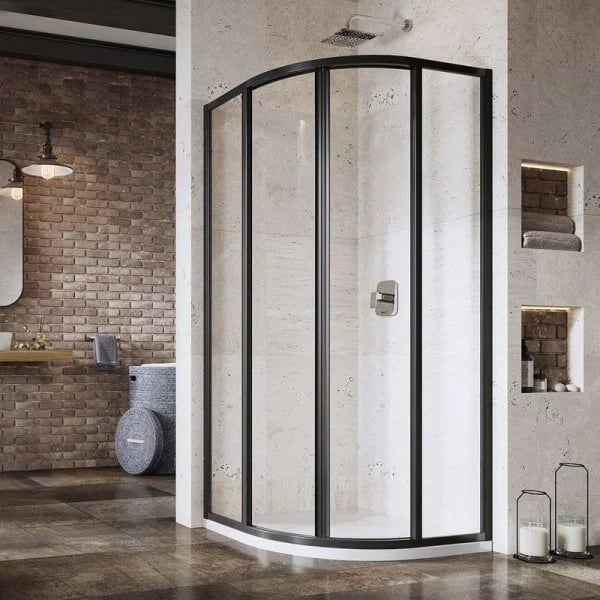 Душевой уголок Ravak Supernova SKCP4-80 195 Transparent, профиль черный