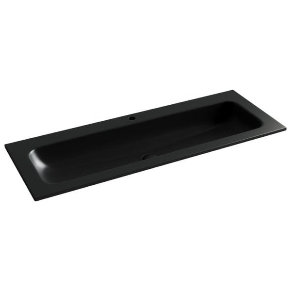 Мебельная раковина Ceramicanova Grace прямоугольная черная матовая 121 см CN7017MB