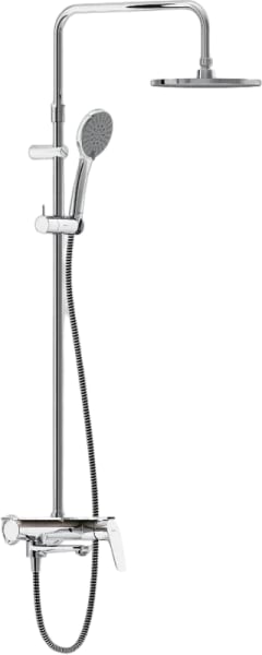 Душевая стойка Damixa Jupiter 977730000, хром, с полочкой