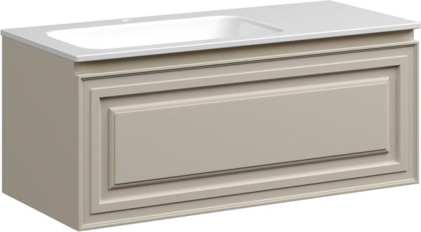 Тумба под раковину Sancos Very 100 L подвесная Beige soft (капучино), VR100LCE