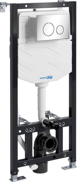 Система инсталляции для унитазов Wasserkraft Aller 10TLT.010.ME.CH02, с кнопкой смыва хром
