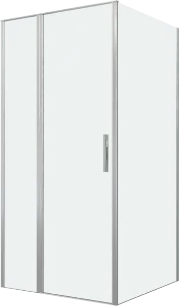 Душевой уголок Allen Brau Priority 100x100, профиль серебро браш, стекло прозрачное