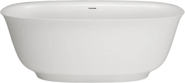 Ванна из искусственного камня Plumberia Selection Seta 170x75 см, отдельностоящая, матовая белая, ов