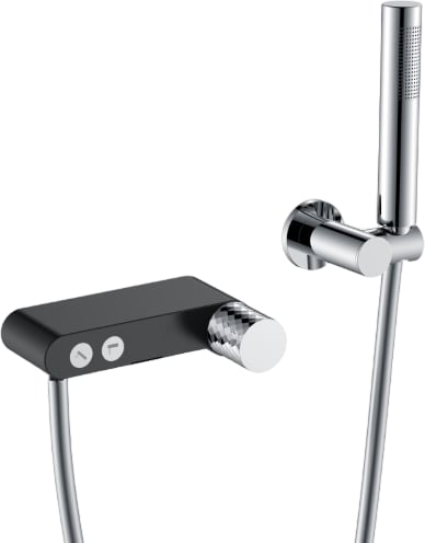 Смеситель для ванны с душем Boheme Stick 123-BCR, black diamond chrome