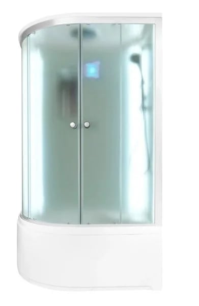 Душевая кабина DTO D120SR LED (120х80х220), высокий поддон (50 см), профиль хром, стекло матовое (4 