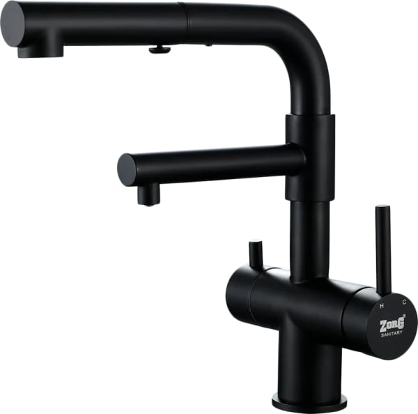Смеситель для кухни Zorg Sanitary SZR-3216 Grafit графит