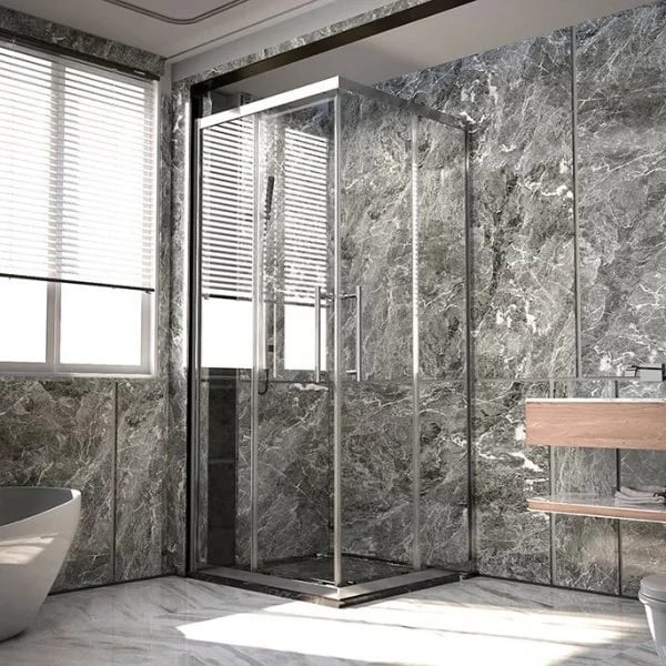 Душевой уголок Veconi Premium Trento PTC-20CH 110x80, профиль хром, стекло прозрачное