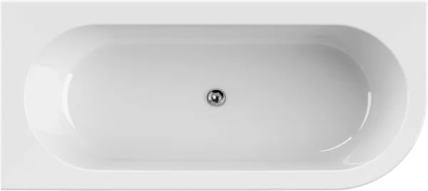 Акриловая ванна Cezares Slim 180x80 см, левая, SLIM CORNER-180-80-60-L-NERO-SET