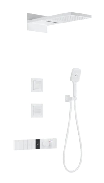 Душевой комплект Wonzon & Woghand WW-D4538-A-MW, С ВНУТРЕННЕЙ ЧАСТЬЮ, матовый белый