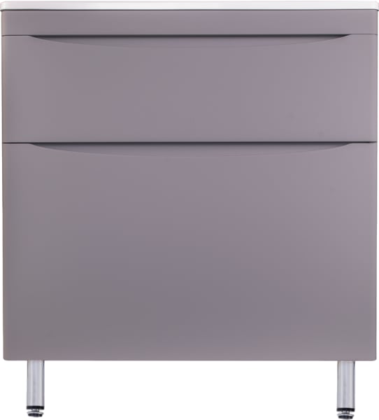 Тумба под раковину без столешницы Style Line Бергамо Мини 80 Люкс Plus напольная, антискрейтч серая