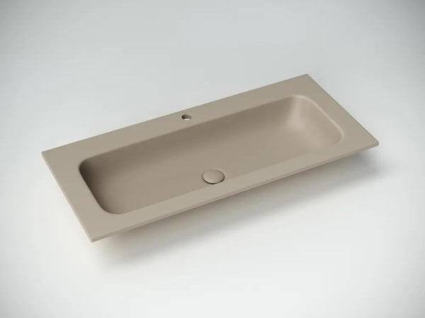 Мебельная раковина Ceramicanova Grace прямоугольная c отверстием под смеситель CN7013MC капучино