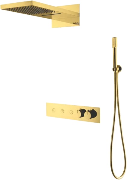 Душевой комплект Boheme Fusion 131-G, С ВНУТРЕННЕЙ ЧАСТЬЮ Gold