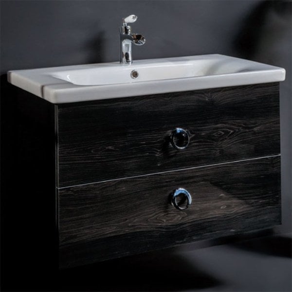 Тумба под раковину без столешницы Armadi Art NeoArt 80 black wood