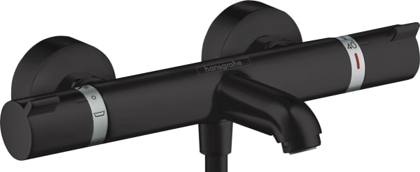 Термостатический смеситель Hansgrohe Ecostat Comfort 13114670, для ванны с душем, матовый черный