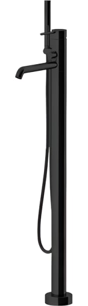 Напольный смеситель для ванны с душем Gattoni Circle Two 9108/91NO, nero opaco