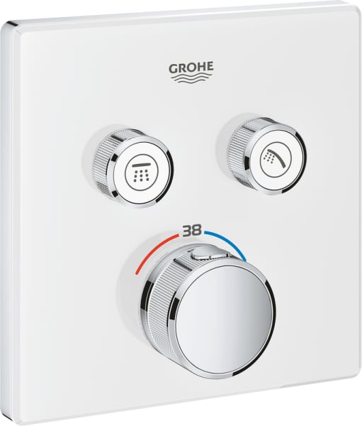 Термостатический смеситель встраиваемый Grohe Grohtherm SmartControl 29156LS0 для душа, moon white