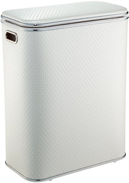 Корзина для белья Geralis NCWH-B белая, хром, стандартная