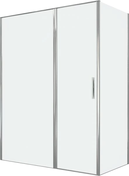 Душевой уголок Allen Brau Priority 160x80, профиль хром, стекло прозрачное