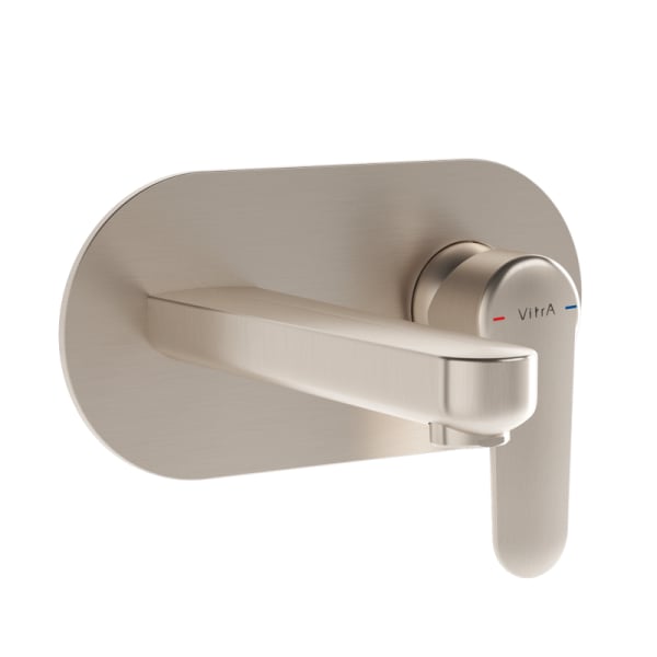 Смеситель для раковины VitrA Root Round A4272134EXP, С ВНУТРЕННЕЙ ЧАСТЬЮ, брашированный никель