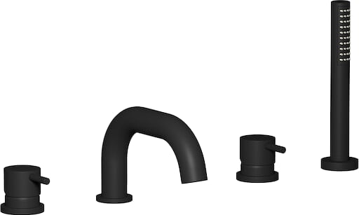 Смеситель на борт ванны IB Rubinetterie Milanotorino MT396NP, matt black