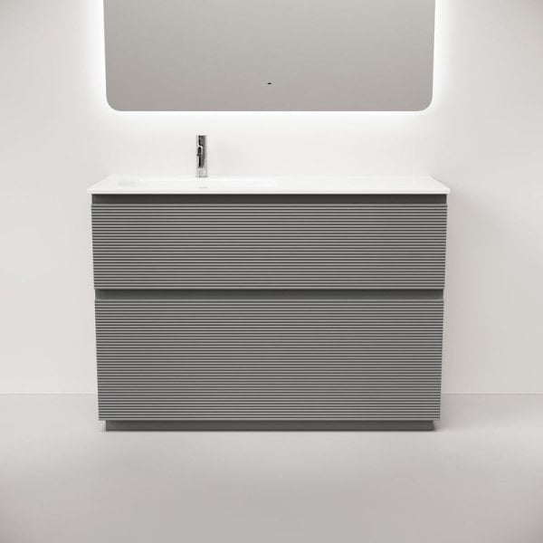 Тумба под раковину Sancos Folk Floor 120 напольная левая Ergraut soft (мягкий серый), FL120FLES