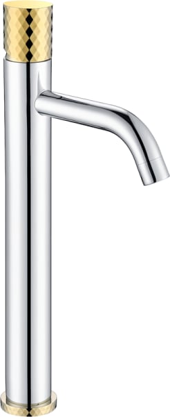 Смеситель для раковины Boheme Stick 122-CRG chrome diamond gold