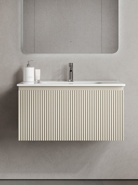 Тумба под раковину Sancos Snob R 1.0 80 подвесная Beige soft (капучино), SNR1.080CE