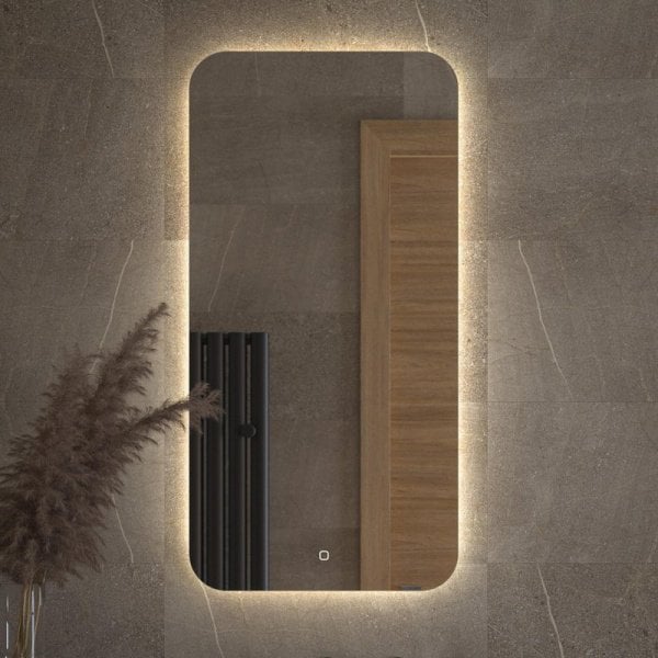 Зеркало Defesto Opti DF 2805S 50х100 с LED-подсветкой, 4500К, сенсорный выключатель