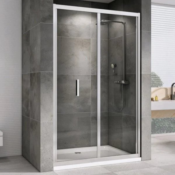 Душевая дверь в нишу Abber Sonnenstrand AG07100 100 см, профиль хром, стекло прозрачное