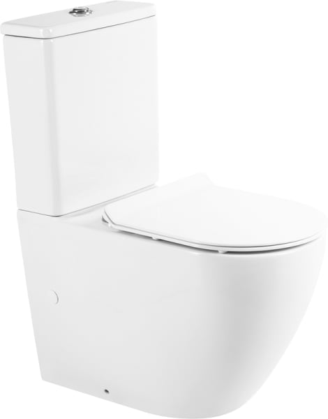 Унитаз-компакт напольный BelBagno Sfera-r BB2141CPR BB2111SC с микролифтом, безободковый, глянцевый 