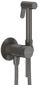 Гигиенический душ Aqueduto Pureza PUR0245 со смесителем, С ВНУТРЕННЕЙ ЧАСТЬЮ, оружейная сталь