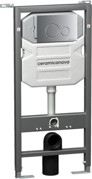 Система инсталляции для унитазов Ceramicanova Envision Round CN1001M, кнопка хром матовый
