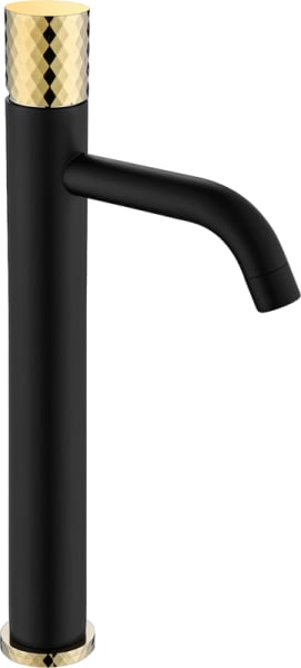 Смеситель для раковины Boheme Stick 122-BG black diamond gold