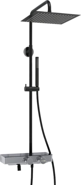 Душевая стойка Wasserkraft Abens 2000 A114.162.217.CB Thermo, с термостатом, черная