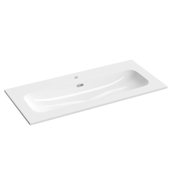 Мебельная раковина Ceramicanova Lucia с отверстием под смеситель 101 CN6097 белый