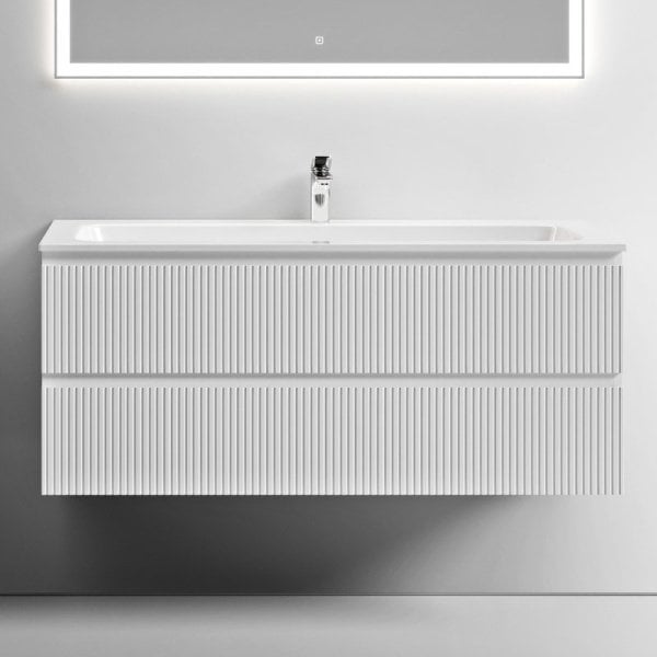 Тумба с раковиной Sancos Snob T 120 см, bianco, раковина CN7017