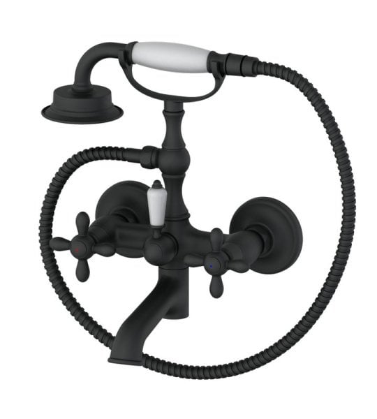 Смеситель для ванны с душем Wonzon & Woghand WW-88639020-MB, матовый черный