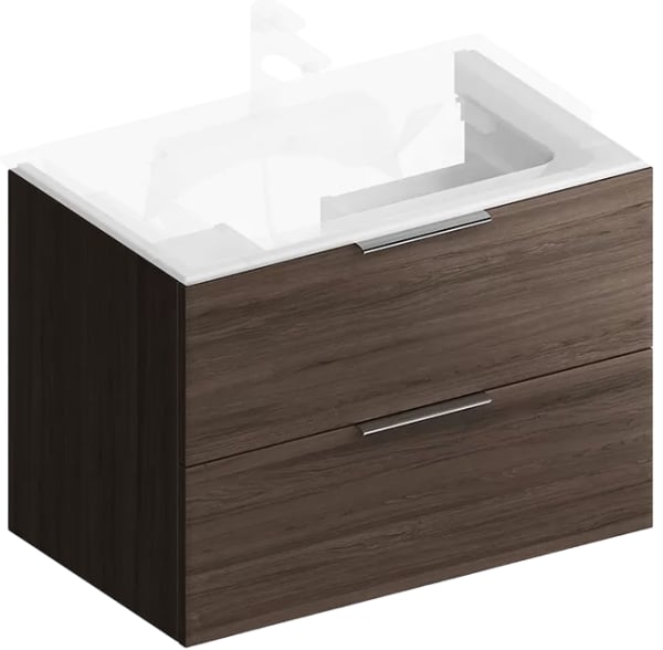 Тумба под раковину без столешницы KERAMA MARAZZI Piano 75 подвесная, дымчатый вяз