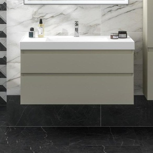 Тумба под раковину без столешницы KERAMA MARAZZI Cubo 100 подвесная, лимо матовая