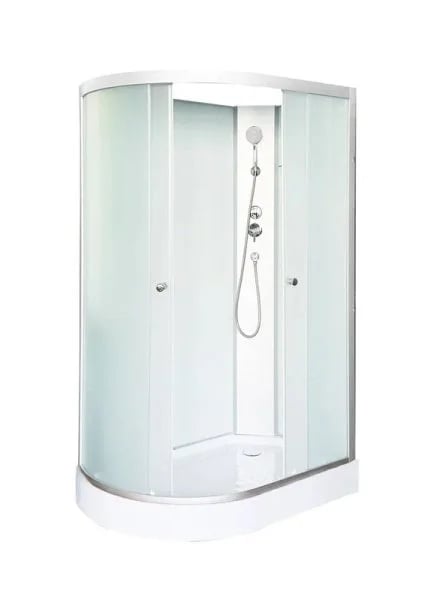 Душевая кабина DTO LM902RN 120х80, без крыши, профиль хром, стекло матовое