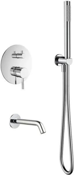 Душевой комплект AQUAme AQM8406CR, С ВНУТРЕННЕЙ ЧАСТЬЮ, хром