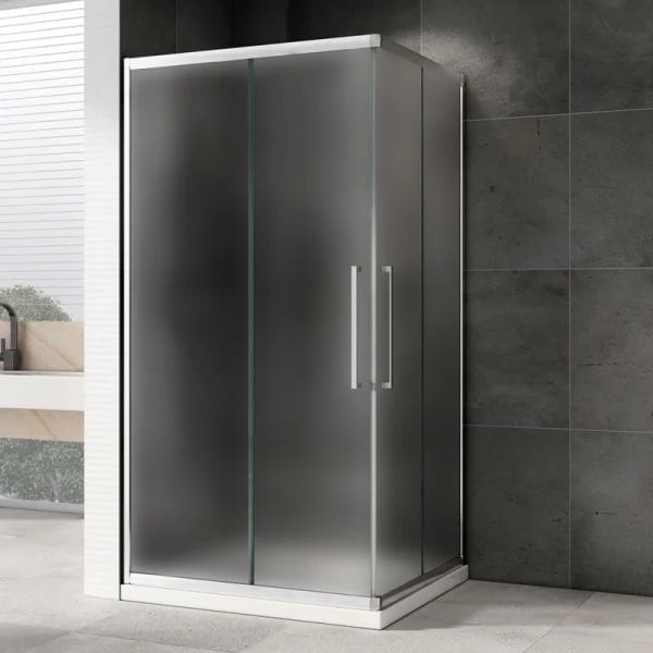 Душевой уголок Abber Schwarzer Diamant AG02129MH 120x90, профиль хром матовый, стекло матовое
