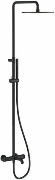 Душевая стойка Splendy Relax P RP208ZTR30C1BM, термостат, с изливом, черный матовый
