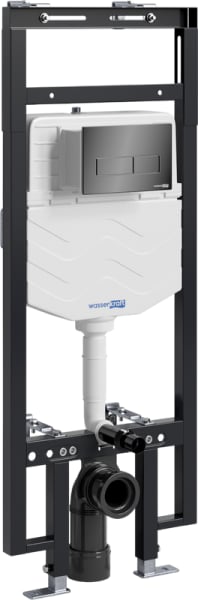 Система инсталляции для унитазов Wasserkraft Dinkel 58TLT.010.ME.PB03, с кнопкой смыва черной