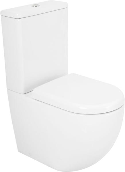 Унитаз-компакт напольный Cezares Stylus CZR-152-CPR CZR-6045-SC с микролифтом, безободковый, белый